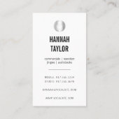 Silver Microphone Voice Actor Vertikal Visitenkarte (Rückseite)