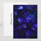 Silver Midnight Blooms Feiertagskarte (Vorne/Hinten)