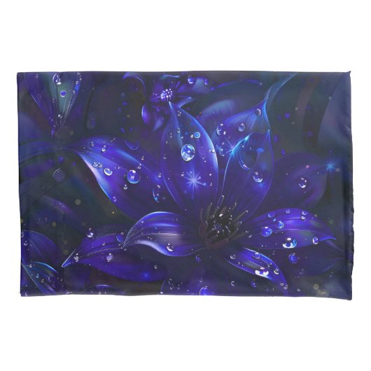 Silver Midnight Blooms Kissenbezug (Vorderseite)