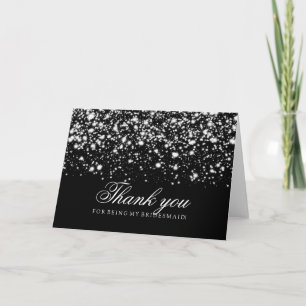 Silver Midnight Glam Danke Bridesmaid