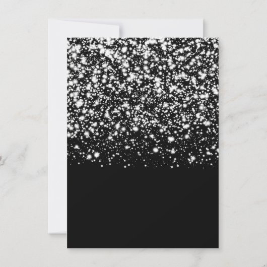 Silver Midnight Glam Sweet 16 Birthday Party Save The Date (Rückseite)