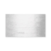 Silver Minimalism Wedding Escort Place Pack