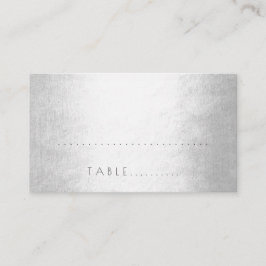 Silver Minimalism Wedding Escort Place Pack Platzkarte