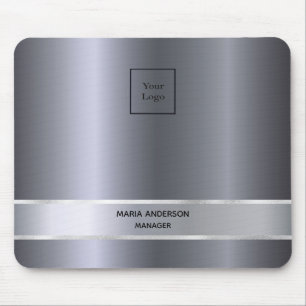 Silver minimalistisch elegante moderne Business Mousepad