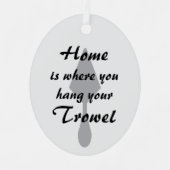 Silver Minimalistische Zuhause, wo Sie Ihr Handtuc Ornament Aus Metall (Vorderseite)