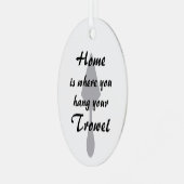 Silver Minimalistische Zuhause, wo Sie Ihr Handtuc Ornament Aus Metall (Vorderseite links)