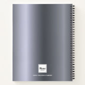 Silver minimalistischer Eleganz Notizblock (Rückseite)