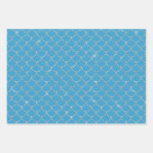 Silver Mint Aqua Pink Meerjungfrau Geschenkpapier Set (Vorderseite 3)