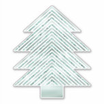 Silver Mint Christmas Tree Glitzer Streifen Aufkleber<br><div class="desc">Silberfunkel Minze inspirierend Weihnachtsbaum Glitzer Streifen</div>