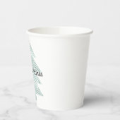 Silver Mint Christmas Tree Glitzer Streifen Pappbecher (Links)