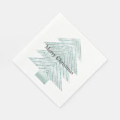 Silver Mint Christmas Tree Glitzer Streifen Serviette (Ecke)