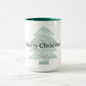 Silver Mint Christmas Tree Glitzer Streifen Tasse (Zentrum)