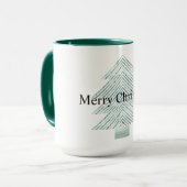 Silver Mint Christmas Tree Glitzer Streifen Tasse (Vorderseite Links)