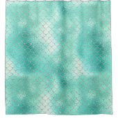 Silver Mint Mermaid Duschvorhang (Vorderseite)