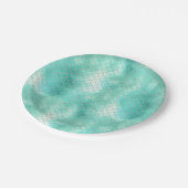 Silver Mint Mermaid Pappteller (Schrägansicht)