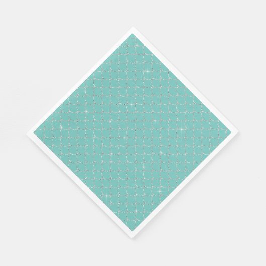 Silver Mint Mermaid Serviette (Ecke)