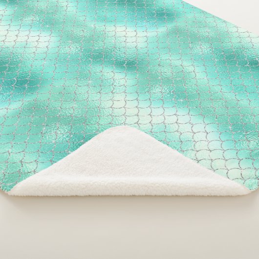 Silver Mint Mermaid Sherpadecke (3/4)