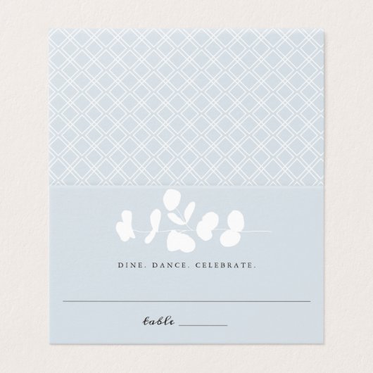 Silver Mist Eucalyptus Branch Wedding Escort (Außenseite Aufgefaltet)