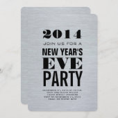 Silver Modern 2014 Silver's Eve Party Einladung (Vorne/Hinten)