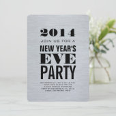 Silver Modern 2014 Silver's Eve Party Einladung (Stehend Vorderseite)
