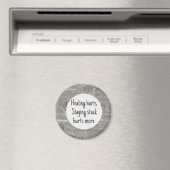 Silver Modern Fabric Texture Custom Phrase Magnet (In Situ (Geschirrspüler))