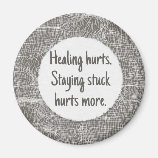 Silver Modern Fabric Texture Custom Phrase Magnet (Vorne)