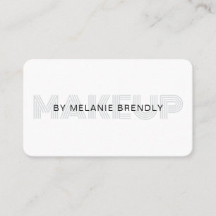 Silver Modern Makeup Artist Business Card Visitenkarte
