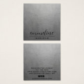 Silver Modern Minimal Earring Schmuckkarte (Vorne & Hinten)