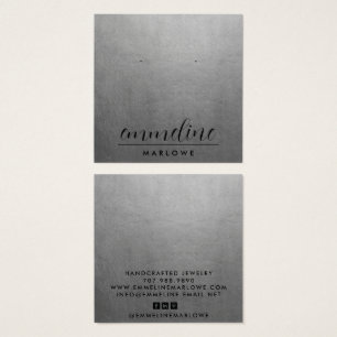 Silver Modern Minimal Earring Schmuckkarte