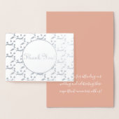 Silver Modern Olives Hochzeit Danke Folienkarte (Anzeige)