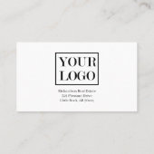 Silver Modern Real Anwesen Agent Einfaches Foto Lo Visitenkarte (Rückseite)