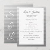 Silver Modern Wedding Zeremony Programm V2 (Vorne/Hinten)
