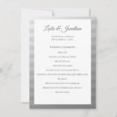 Silver Modern Wedding Zeremony Programm V2 (Vorderseite)