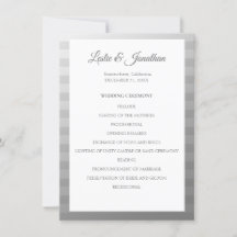 Silver Modern Wedding Zeremony Programm V2