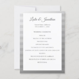 Silver Modern Wedding Zeremony Programm V2