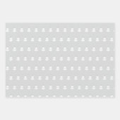 Silver & Modern White Christmas Tree Geschenkpapier Set (Vorderseite 2)