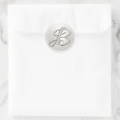 Silver Monogram B Umschlag Aufkleber (Tasche)