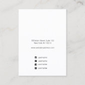 Silver Monogram Earring Display Business Card Visitenkarte (Rückseite)