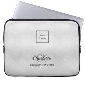 Silver Monogram Firmenlogo Laptopschutzhülle (Vorderseite)