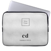 Silver Monogram Firmenlogo Laptopschutzhülle (Vorderseite)