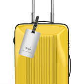 Silver Monogram Initialen elegant Gepäckanhänger