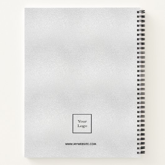 Silver Monogram Logo Notizblock (Rückseite)