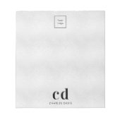 Silver Monogram Logo Notizblock (Vorderseite)