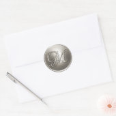 Silver Monogram M Umschlag Aufkleber (Umschlag)