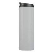 Silver Monogram Moderne Drehschrift Thermal Tumble Thermosbecher (Nach rechts gedreht)