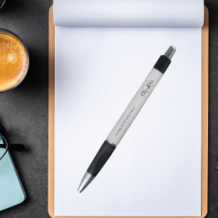 Silver Monogram Name Skript Kugelschreiber