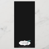 Silver Monogram Polka Dots Wedding Menu Menükarte (Rückseite)