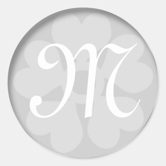Silver Monogram Sticker (Vorderseite)