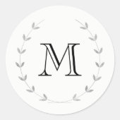 Silver Monogram Sticker (Vorderseite)
