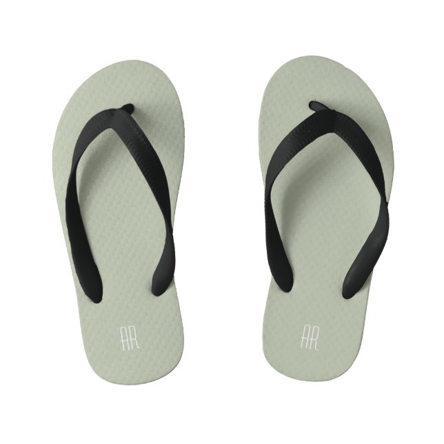Silver-Monogramm Kinderbadesandalen (Fußbett)